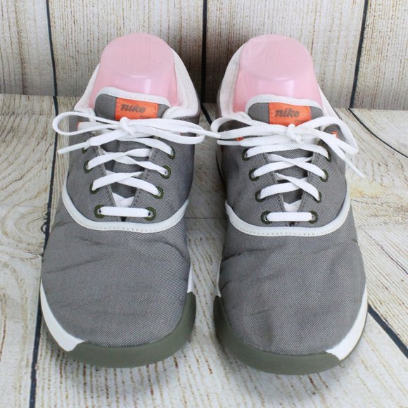 NIKE Lunarlon Duet Sport Gray Canvas Round Toe Golf Sneaker Shoes US 7.5 - Picture 4 of 8